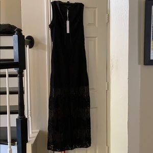 Black dress with lace
